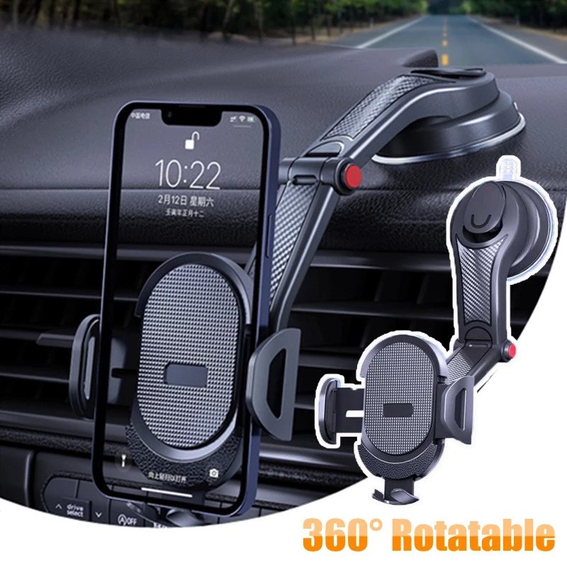 Suporte De Celular Veicular Universal Carro Painel 360 Graus Porta Celular Carro Fixação Automática Ventosa/ Vácuo Para Telefone
