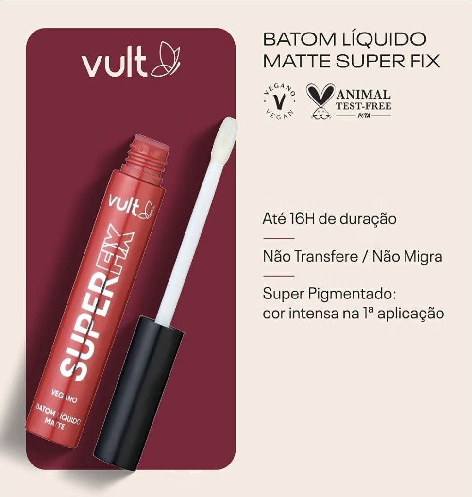 VULT BATOM LÍQUIDO SUPER FIX VERMELHO PROFUNDO 5ml