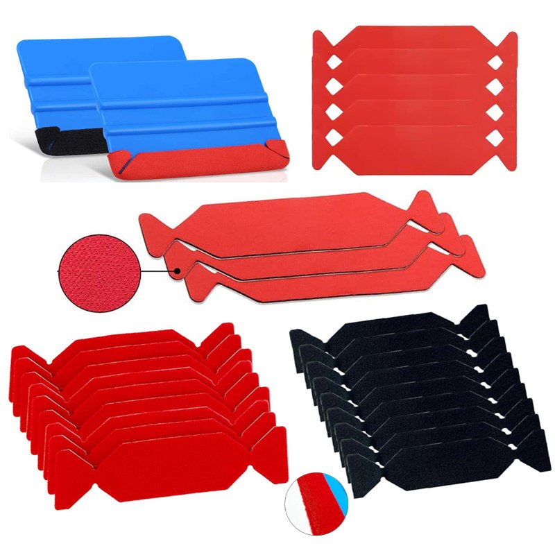 Feltro Protetor para Aplicação de Película Automotiva, Espátula Sem Riscos, Tecido Impermeável/Pano de Microfibra, Protetor de Vinil Automotivo, 12-30 Peças