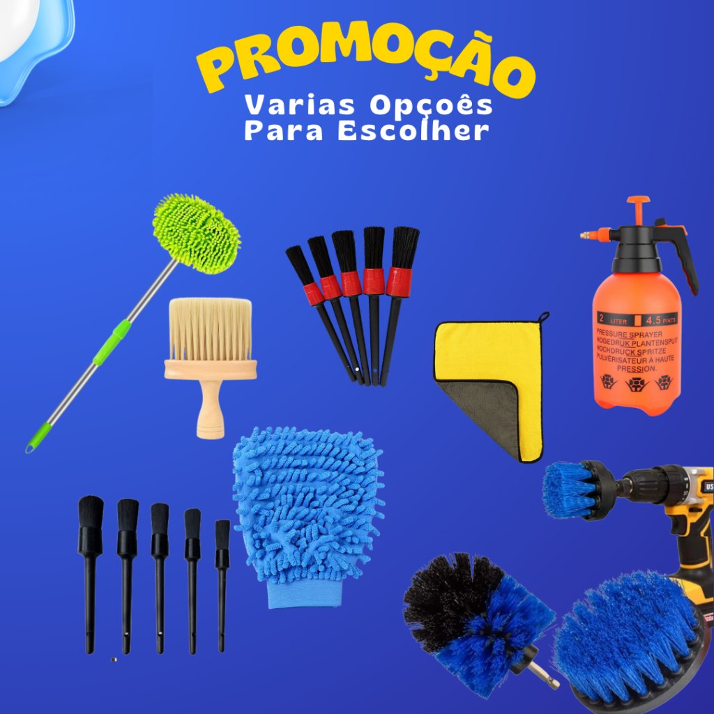 Ferramentas para Limpeza: Pincel, Pano e Escova